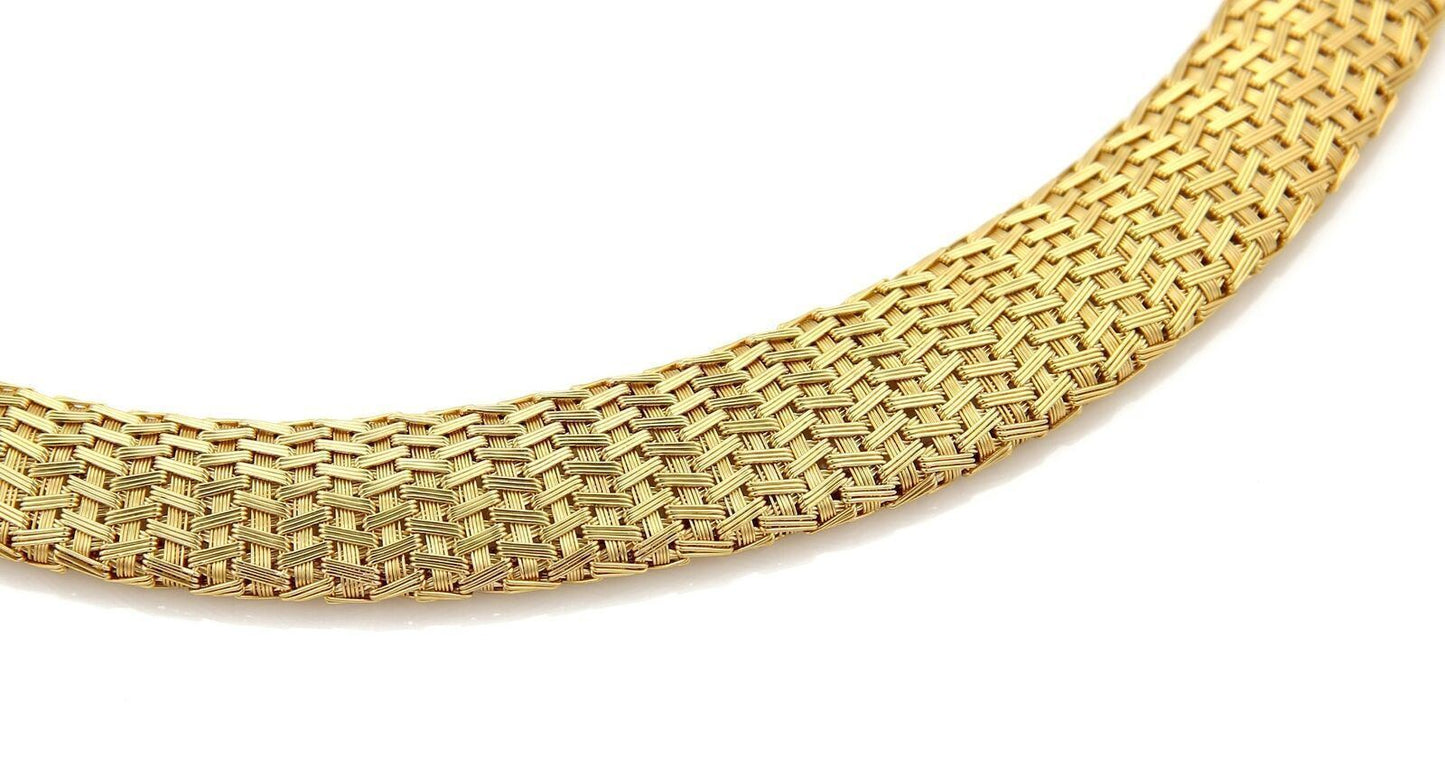 Roberto Coin 18k Yellow Gold Woven Silk Graduated Collar Necklace
