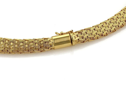 Roberto Coin 18k Yellow Gold Woven Silk Graduated Collar Necklace