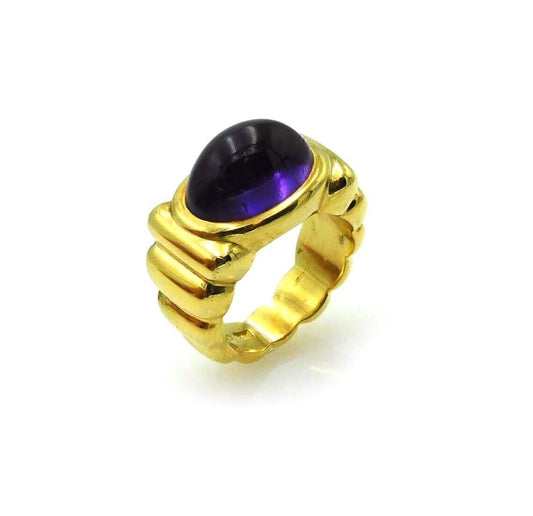 Elizabeth Rand 18k Yellow Gold Amethyst Ring - Size 6