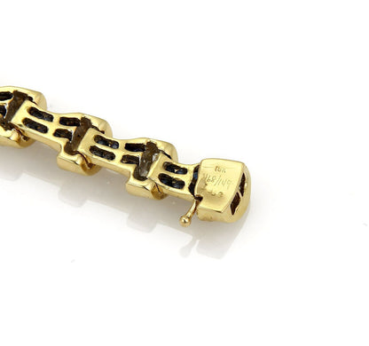 Diamond & Sapphire 18k Yellow Gold Bracelet