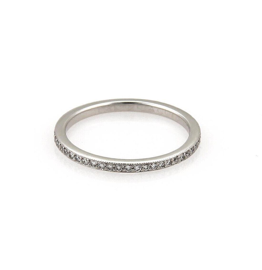 Tacori Diamond 18k White Gold 1.5mm Band Ring - Size 6.5