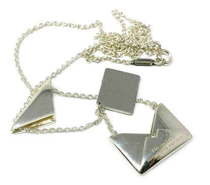 Tiffany & Co. Sweet Nothing Sterling Silver Envelope Movable Letter Necklace
