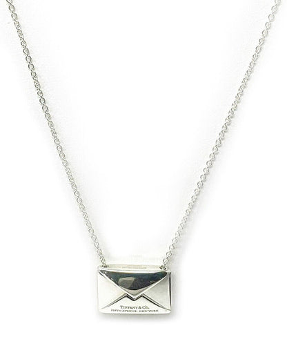 Tiffany & Co. Sweet Nothing Sterling Silver Envelope Movable Letter Necklace