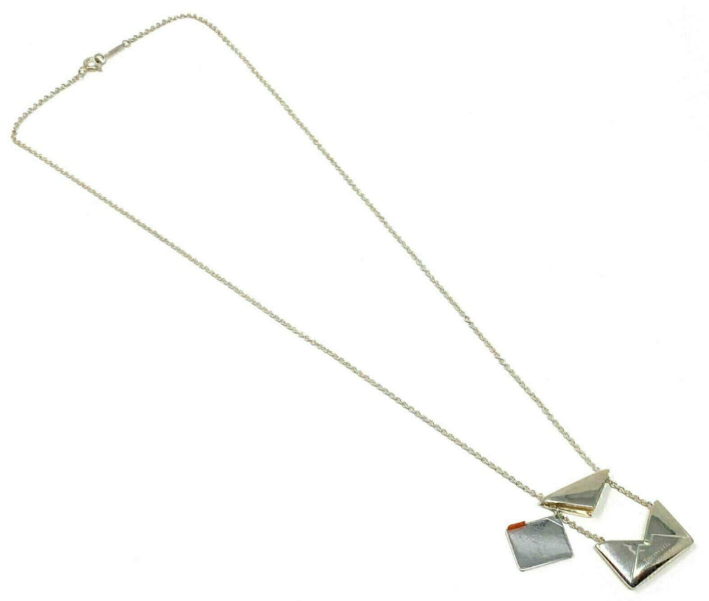 Tiffany & Co. Sweet Nothing Sterling Silver Envelope Movable Letter Necklace