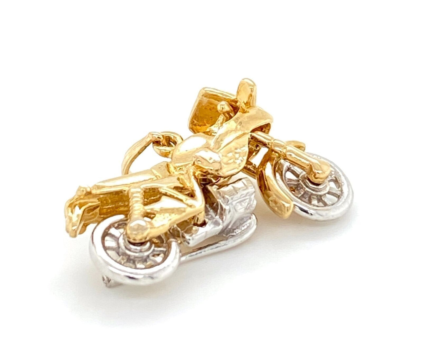 Motorcycle 14k Gold  Charm Pendant