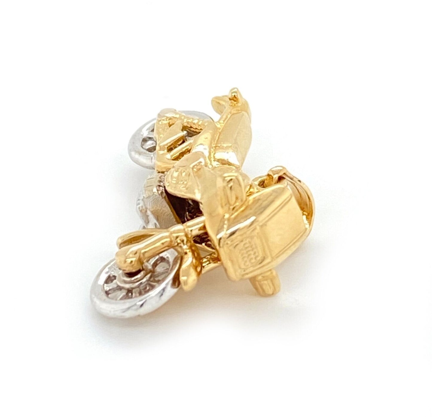 Motorcycle 14k Gold  Charm Pendant