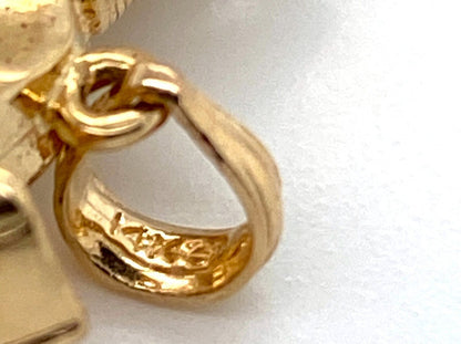 Motorcycle 14k Gold  Charm Pendant