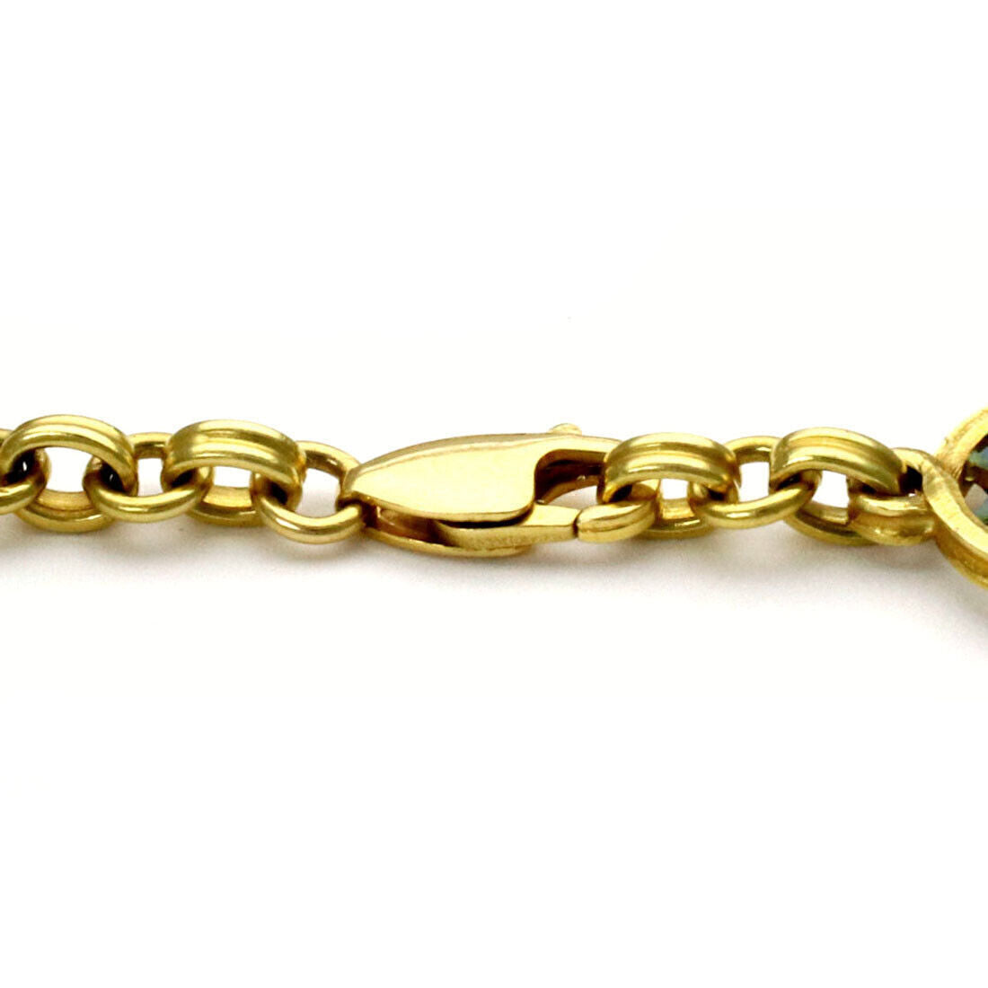 Masriera Enamel 4 Flower Station 18k Yellow Gold Bracelet w/cert