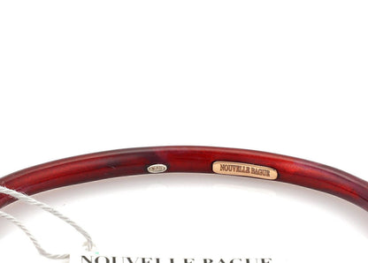 Nouvelle Bague Red White Enamel 18k Gold & Sterling Bracelet