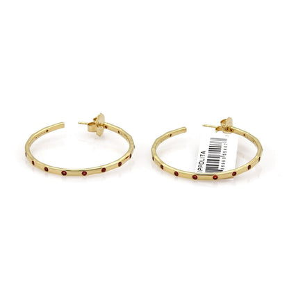 Ippolita Glamazon Stardust Orange Sapphire 18k Gold Hoop Earrings