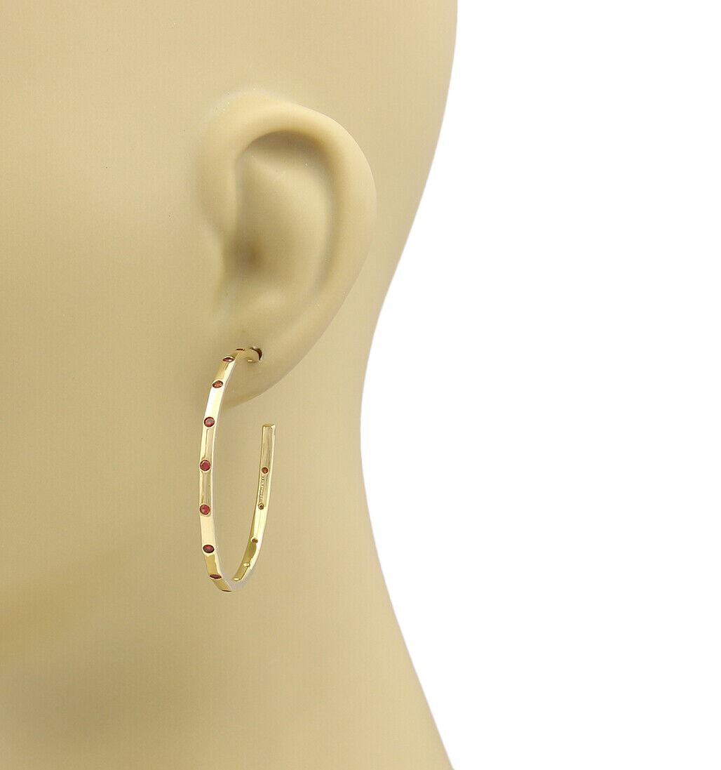 Ippolita Glamazon Stardust Orange Sapphire 18k Gold Hoop Earrings