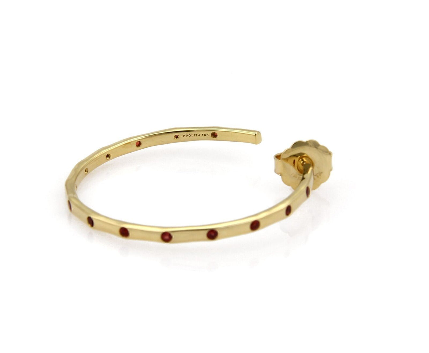 Ippolita Glamazon Stardust Orange Sapphire 18k Gold Hoop Earrings