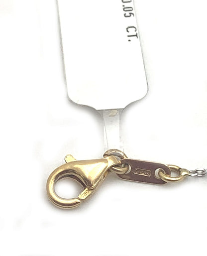 Collana C. Perle Diamond 18k Two Tone Gold Fancy Dangle Pendant Necklace