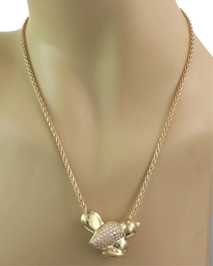 Nemacolin Bird Diamond 18k Yellow Gold Long Pendant Necklace