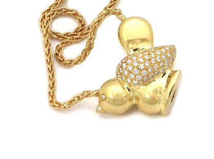 Nemacolin Bird Diamond 18k Yellow Gold Long Pendant Necklace