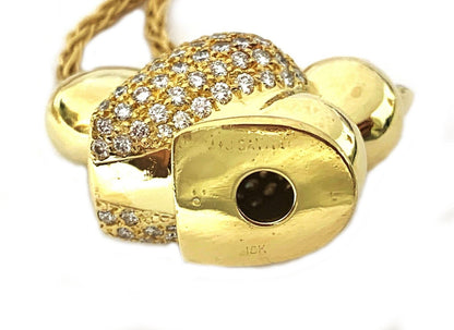 Nemacolin Bird Diamond 18k Yellow Gold Long Pendant Necklace