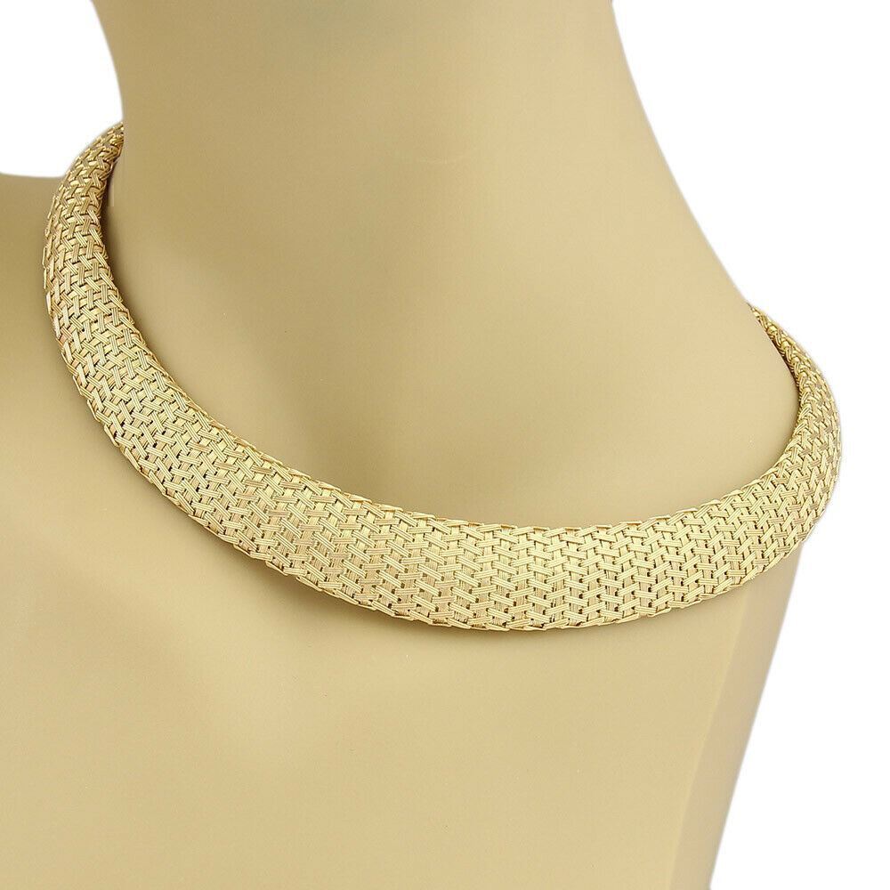 Roberto Coin 18k Yellow Gold Woven Silk Graduated Collar Necklace