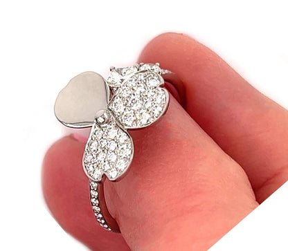 Tiffany & Co. Paper Flower 0.56ct Diamond Platinum Floral Ring - Size 7