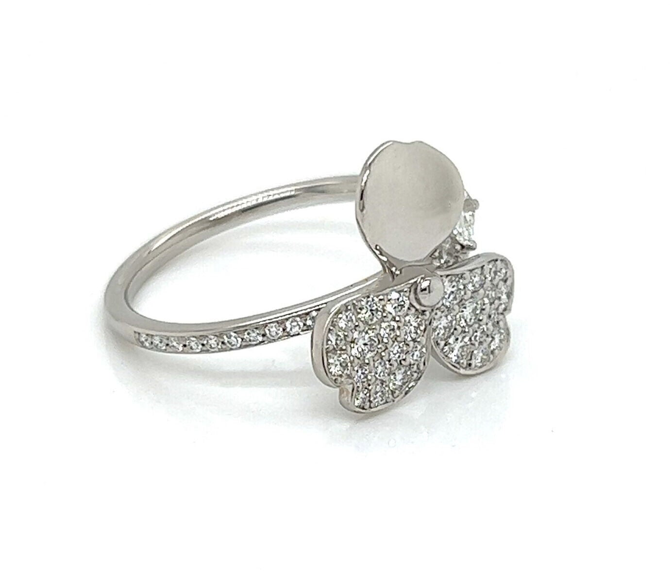 Tiffany & Co. Paper Flower 0.56ct Diamond Platinum Floral Ring - Size 7