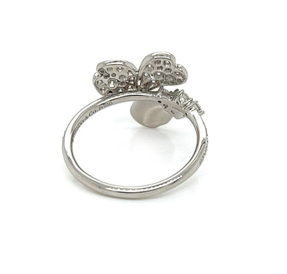 Tiffany & Co. Paper Flower 0.56ct Diamond Platinum Floral Ring - Size 7