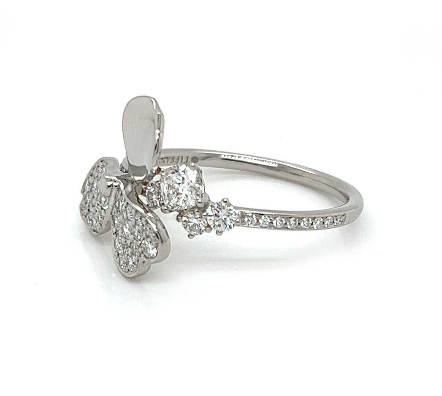 Tiffany & Co. Paper Flower 0.56ct Diamond Platinum Floral Ring - Size 7