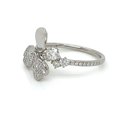 Tiffany & Co. Paper Flower 0.56ct Diamond Platinum Floral Ring - Size 7