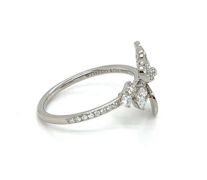 Tiffany & Co. Paper Flower 0.56ct Diamond Platinum Floral Ring - Size 7