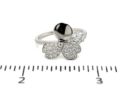 Tiffany & Co. Paper Flower 0.56ct Diamond Platinum Floral Ring - Size 7