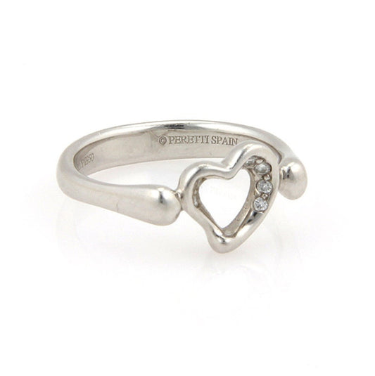Tiffany & Co. Elsa Peretti Open Heart ring with natural diamonds in platinum