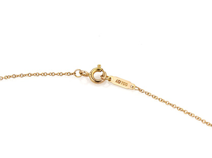 Tiffany & Co. Metro Diamond Mini Cross 18k Rose Gold Pendant Necklace