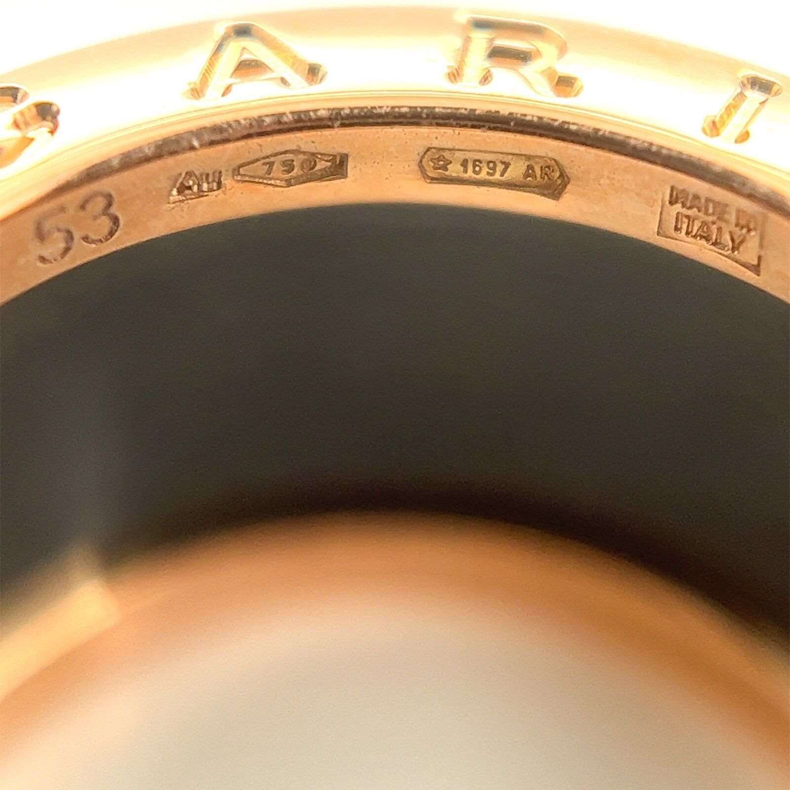 Bvlgari B.zero1 Four-Band Ring in 18k Rose Gold & Black Ceramic