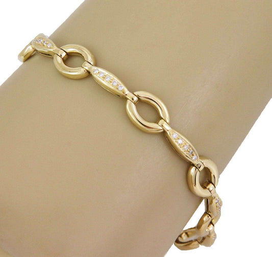 Aaron Basha Diamond 18k Yellow Gold Oval Bar Link Bracelet | Bracelets | Aaron Basha, Bracelets, catalog, Designer Jewelry | Aaron Basha