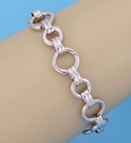 Aaron Basha 18k White Gold Circle Link Clasping Bracelet | Bracelets | Aaron Basha, Bracelets, catalog, Designer Jewelry | Aaron Basha