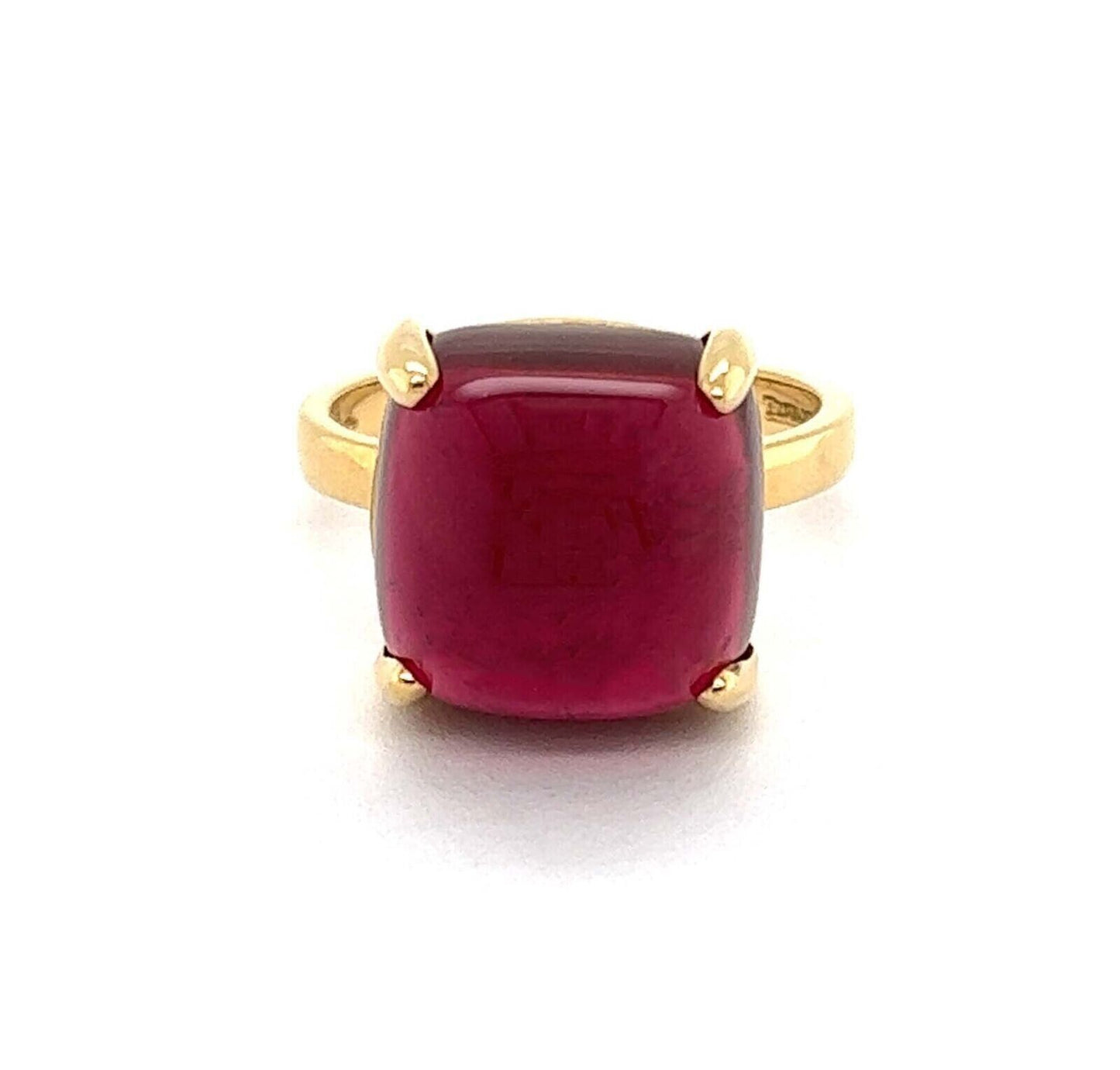 Tiffany & Co. Picasso Sugar Stacks Large Rubellite 18k Yellow Gold Ring Size 7