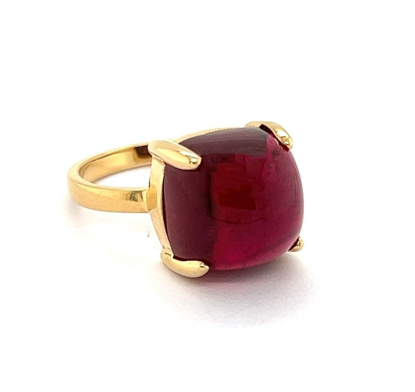 Tiffany & Co. Picasso Sugar Stacks Large Rubellite 18k Yellow Gold Ring Size 7