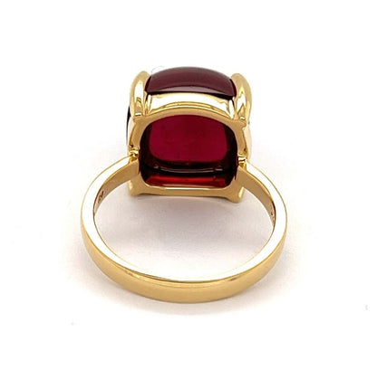 Tiffany & Co. Picasso Sugar Stacks Large Rubellite 18k Yellow Gold Ring Size 7