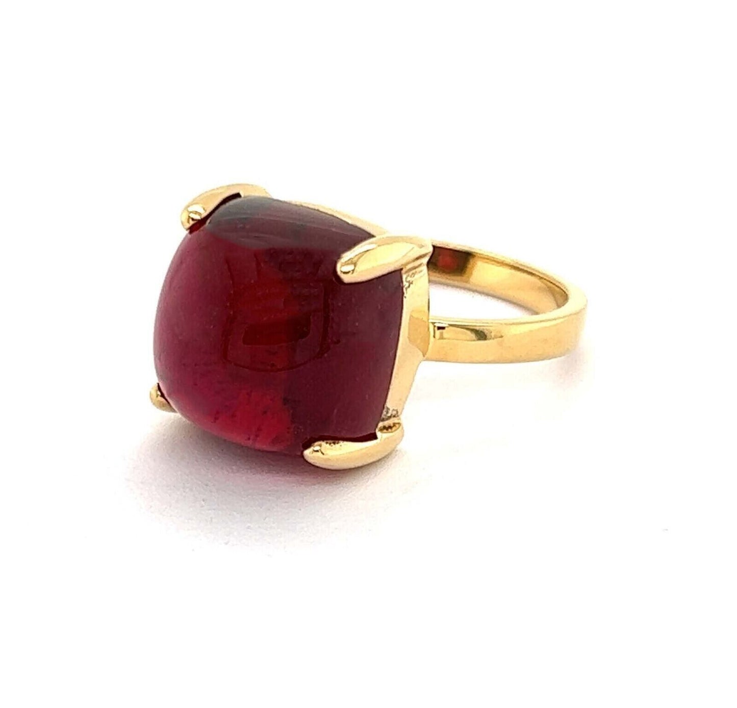 Tiffany & Co. Picasso Sugar Stacks Large Rubellite 18k Yellow Gold Ring Size 7