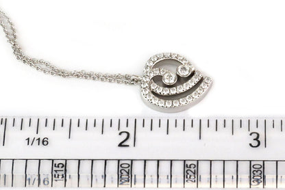 Tiffany & Co. Enchant Diamond Platinum Heart Pendant Necklace