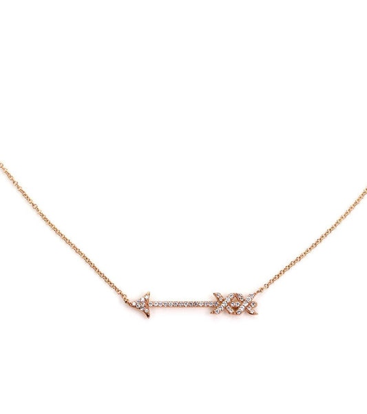 Tiffany & Co. Picasso Graffiti Diamond 18k Rose Gold Arrow Pendant Necklace