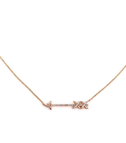 Tiffany & Co. Picasso Graffiti Diamond 18k Rose Gold Arrow Pendant Necklace