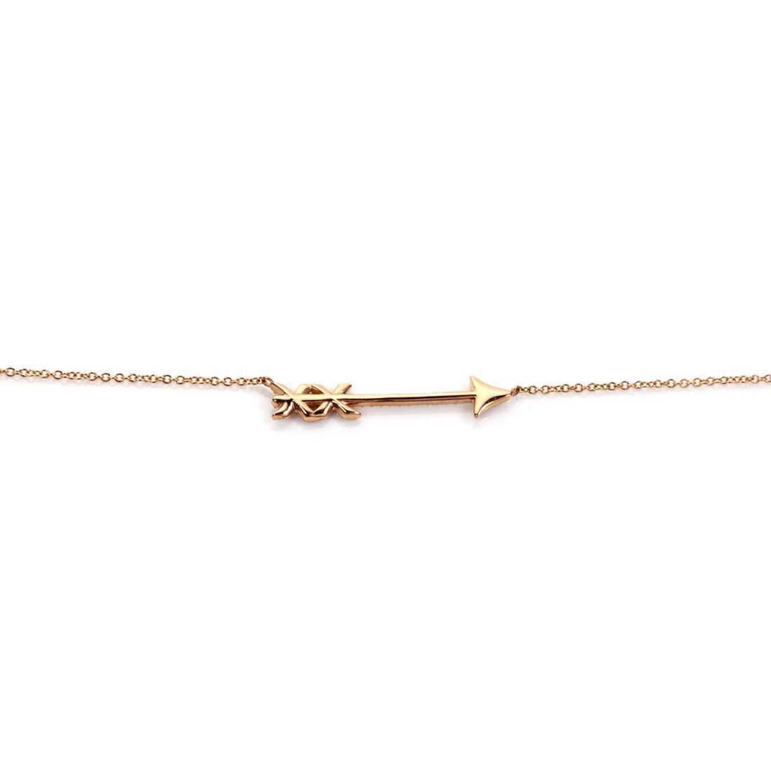 Tiffany & Co. Picasso Graffiti Diamond 18k Rose Gold Arrow Pendant Necklace
