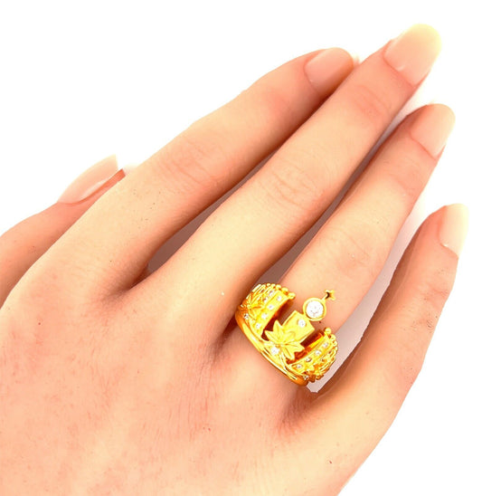 Carrera y Carrera Mi Princesa Imperial Tiara 18k Yellow Gold Diamond Crown Ring