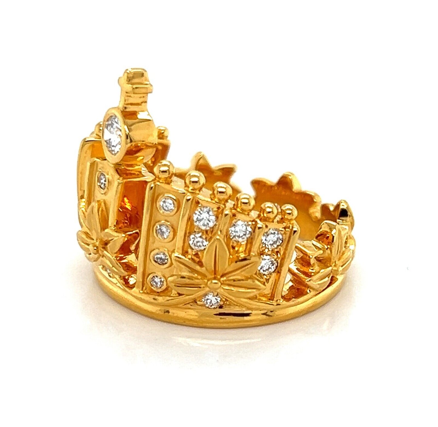 Carrera Y Carrera Mi Princes Crown Diamond 18k Yellow Gold Ring