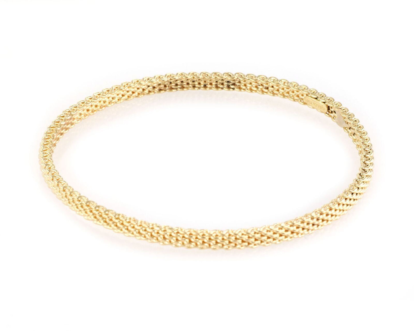 Tiffany & Co. Somerset 18k Yellow Gold Mesh Bangle Bracelet