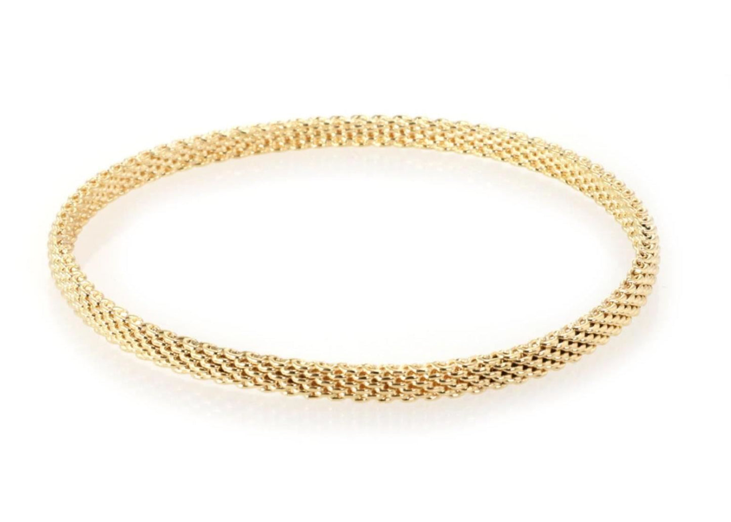 Tiffany & Co. Somerset 18k Yellow Gold Mesh Bangle Bracelet