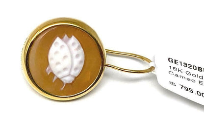 Ippolita Ladybug Shell Cameo Clear Quartz Single 18k Gold Earring