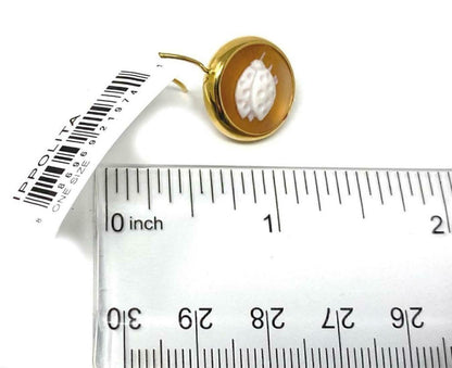 Ippolita Ladybug Shell Cameo Clear Quartz Single 18k Gold Earring