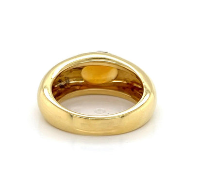 Tiffany & Co. Cabochon Citrine 18k Yellow Gold Dome Ring