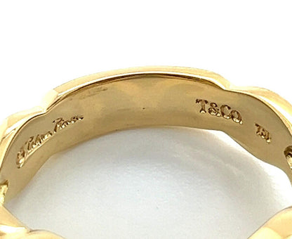 Tiffany & Co. Picasso Infinity 18k Yellow Gold Double Hearts Ring - Size 5.5