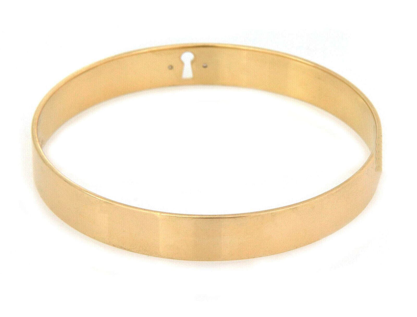 Tiffany & Co. 18k Yellow Gold Keyhole Lock Bangle Bracelet
